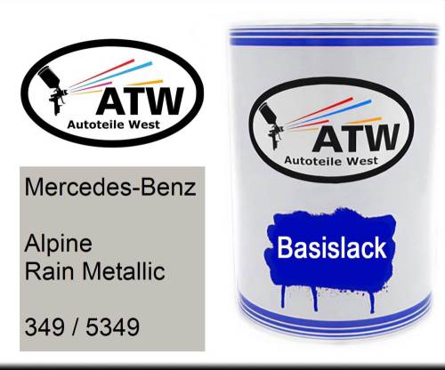 Mercedes-Benz, Alpine Rain Metallic, 349 / 5349: 500ml Lackdose, von ATW Autoteile West.